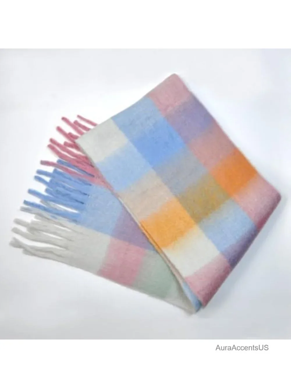 Oversized Knit Scarf Wrap Shawl Tassel Fringe Travel Blanket Lightweight
